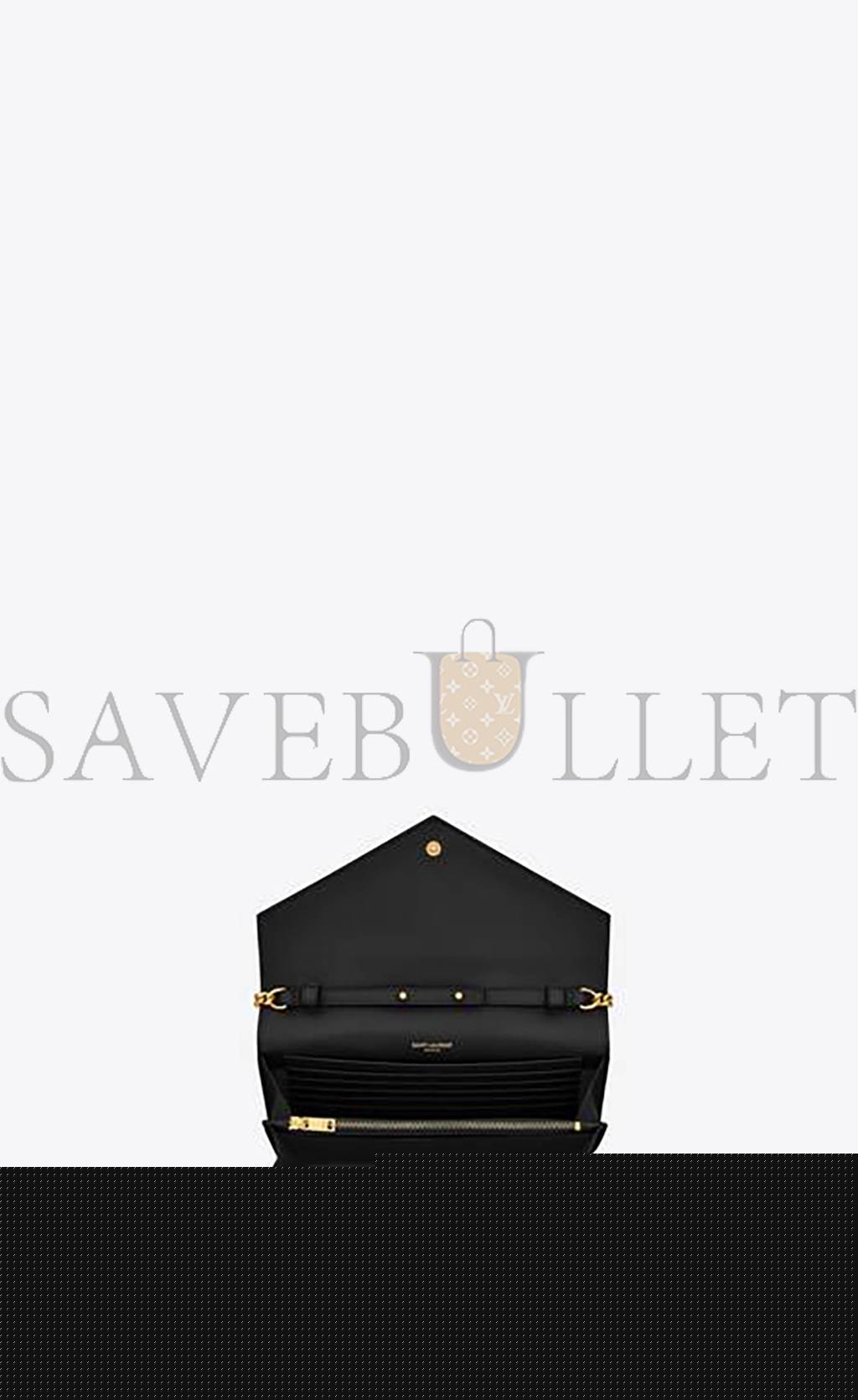 Y*L cassandre matelassÉ chain wallet in grain de poudre embossed leather 377828bow011000 (22.5*14*4cm)