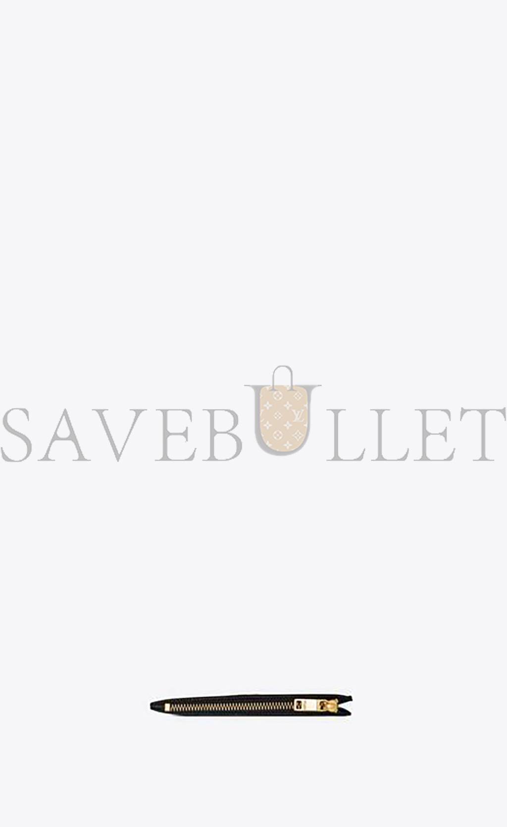 Y*L cassandre matelassÉ fragments zipped card case in grain de poudre embossed leather 607915bow011000 (13*8*2cm)