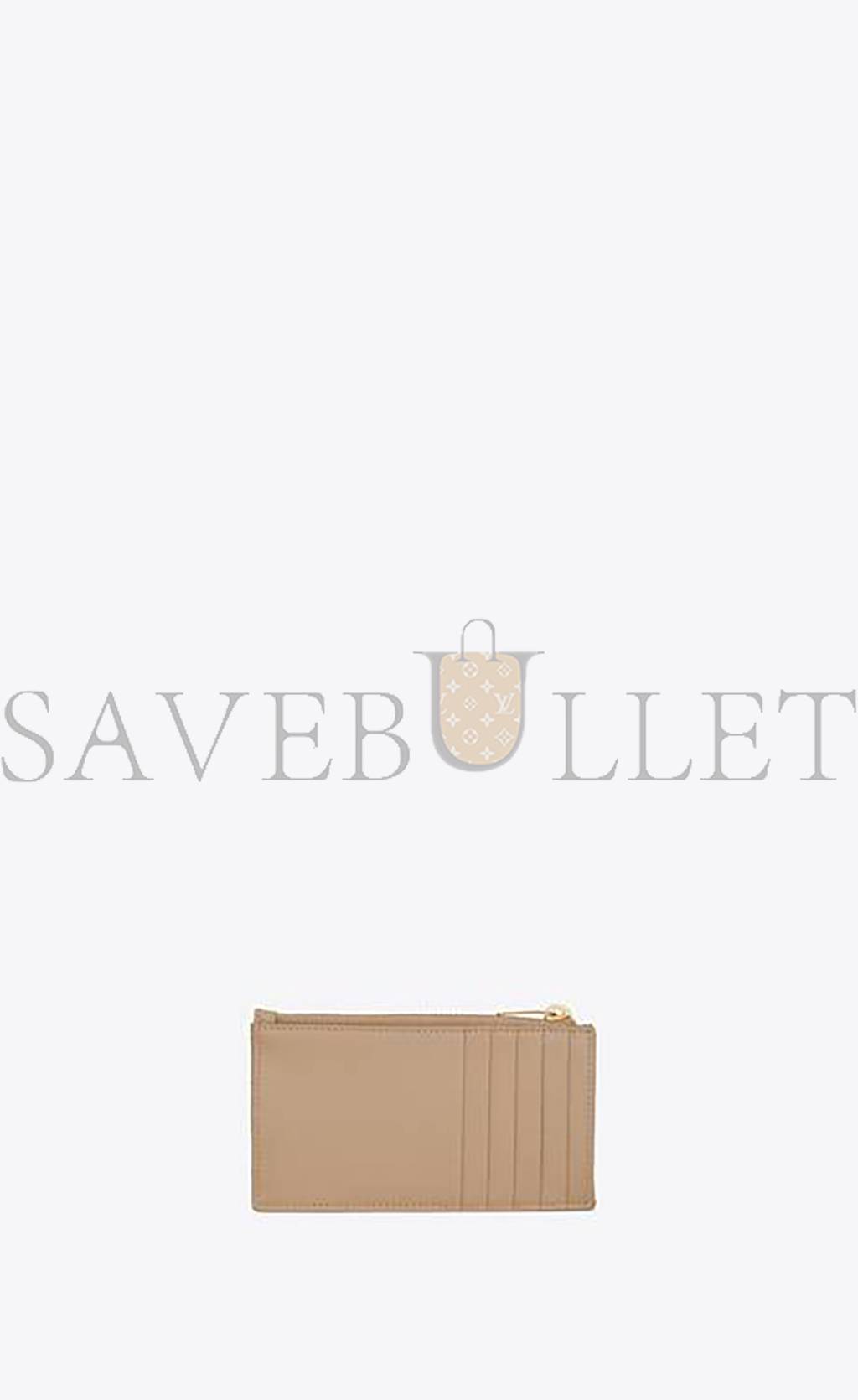 Y*L cassandre matelassÉ fragments zipped card case in grain de poudre embossed leather 607915bow012721 (13*8*2cm)