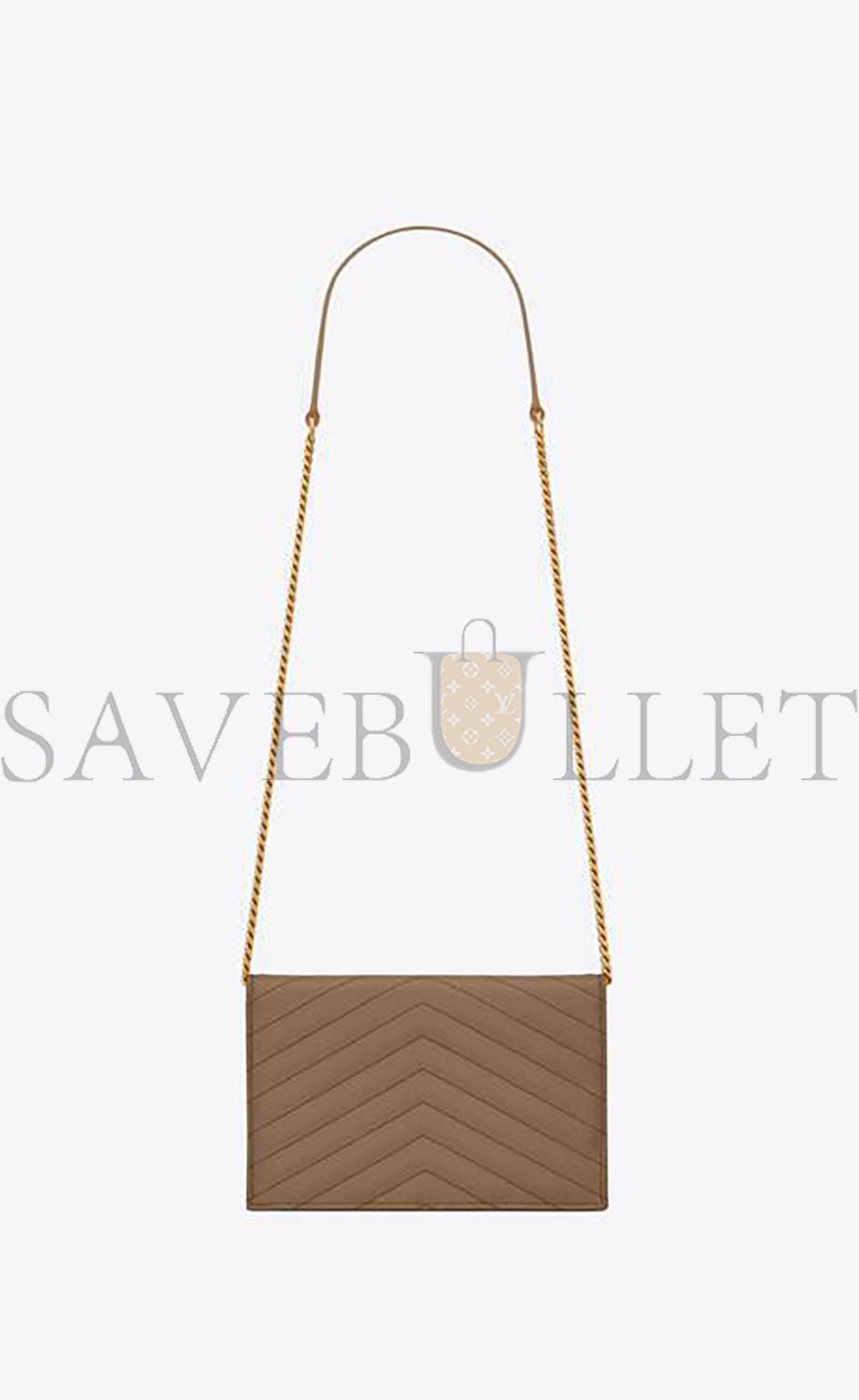 Y*L cassandre matelassÉ envelope chain wallet in grain de poudre embossed leather 695108bow012346 (19*12.5*3.5cm)