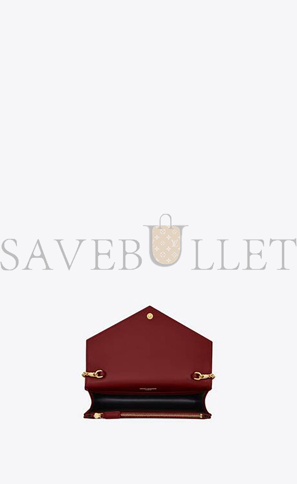 Y*L cassandre matelassÉ envelope chain wallet in grain de poudre embossed leather 695108bow016008 (19*12.5*3.5cm)