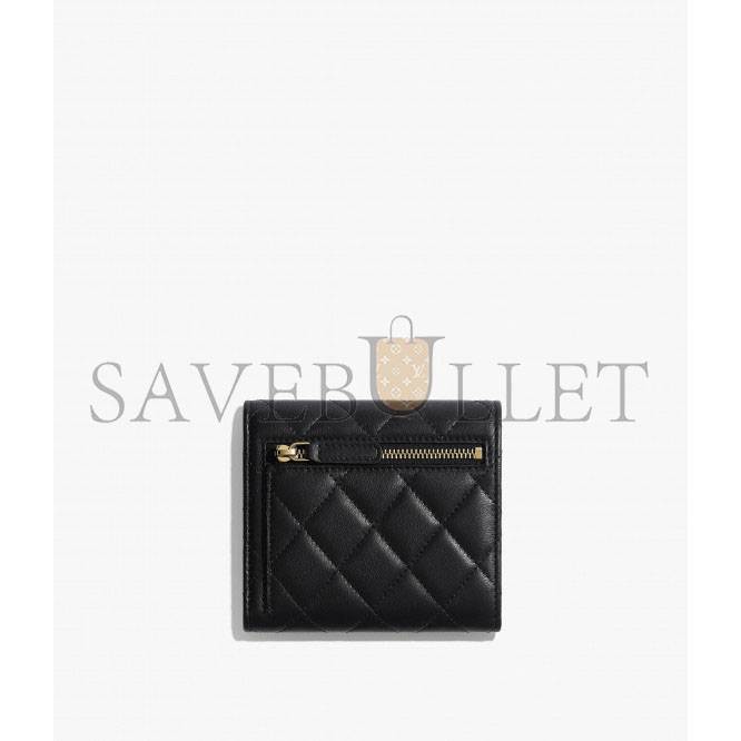 Ch*el classic small flap wallet gold hardware ap0231 y01295 c3906 (10.5cm*11.5cm*3cm)