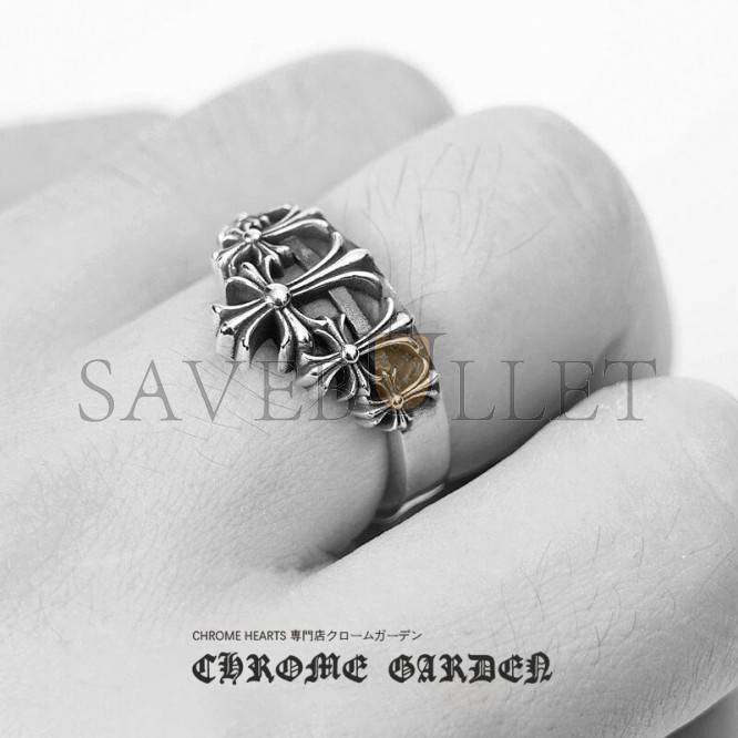 Ch**me He**ts cross crown ring