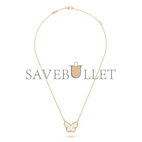 V*N CL*F arpels lucky alhambra butterfly pendant - yellow gold, mother-of-pearl vcard99500