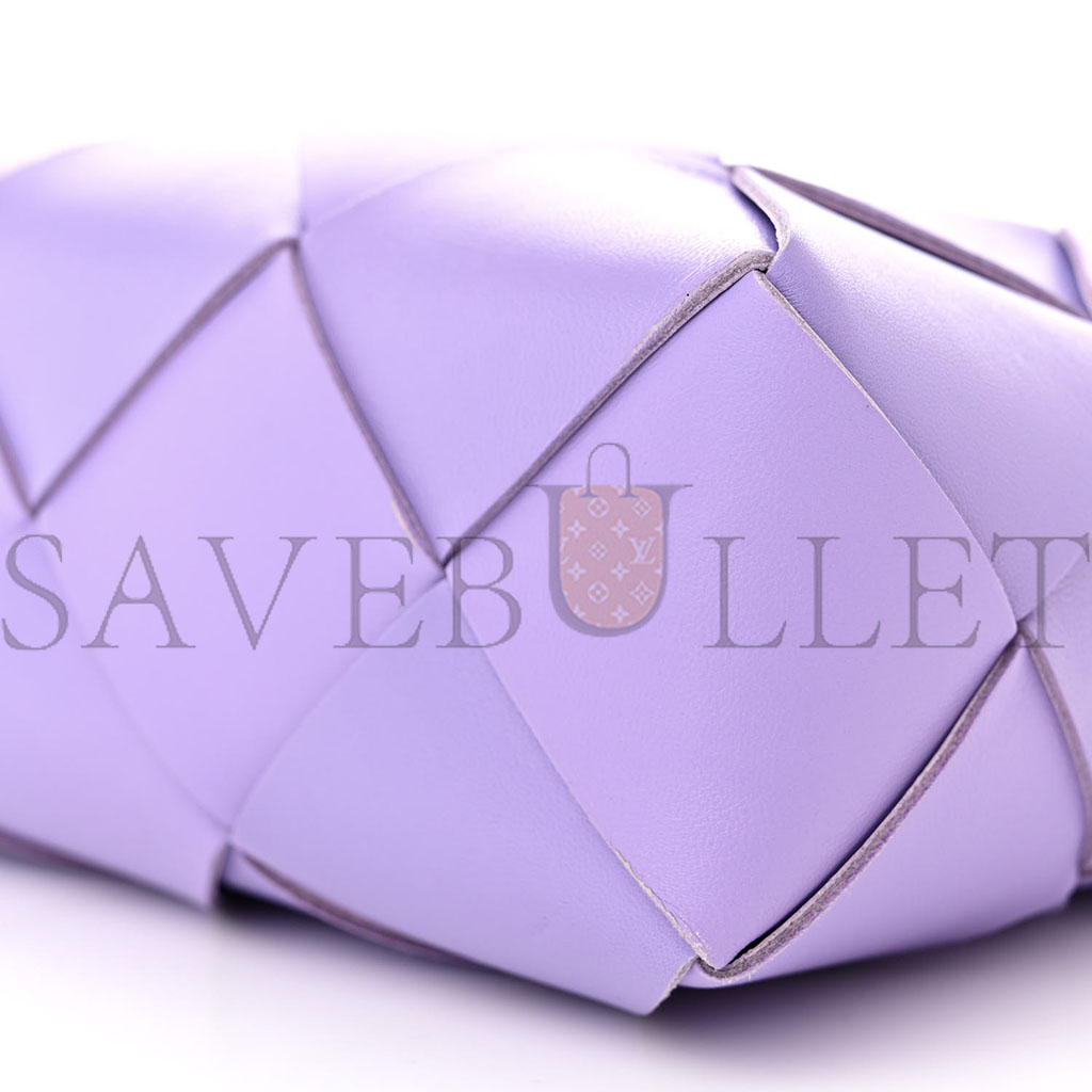 bo*te*ga Ve*ne*ta lambskin maxi intrecciato small cassette camera bag wisteria (22*17*7cm)