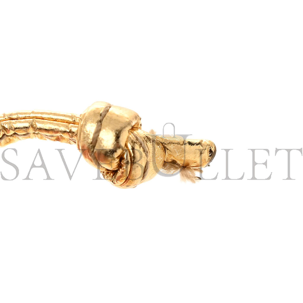 bo*te*ga Ve*ne*ta metallic crinkled lambskin the mini pouch oro (22*12*6cm)