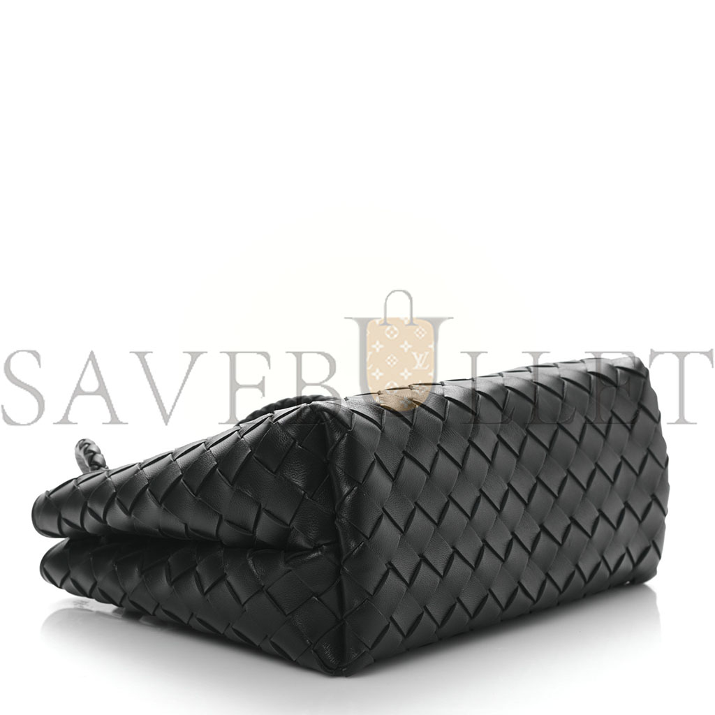 bo*te*ga Ve*ne*ta nappa intrecciato small andiamo shoulder bag black (25*20*10cm)