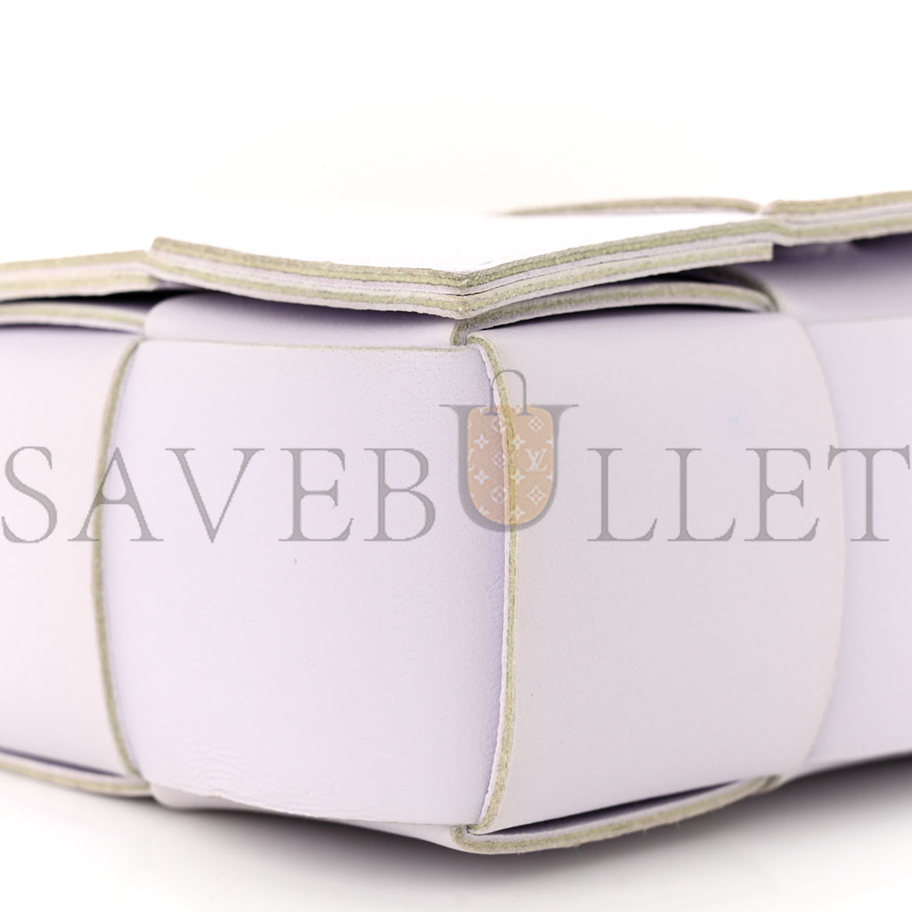 bo*te*ga Ve*ne*ta lambskin maxi intreccio candy cassette crossbody bag mirth washed (12*9*4cm)