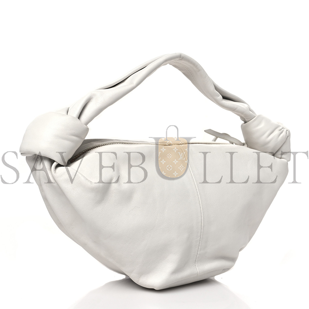 bo*te*ga Ve*ne*ta calfskin teen double knot hobo white (25*13*12cm)