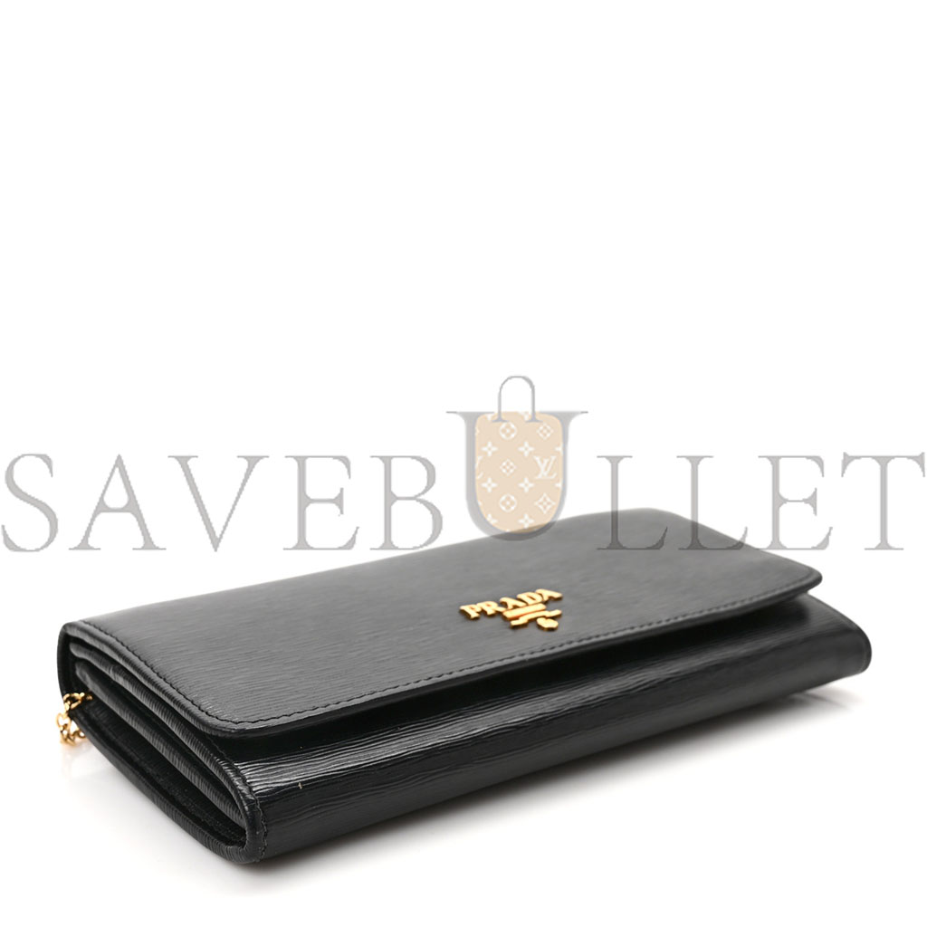 Pra*a vitello move continental flap wallet black (21*11*2cm)