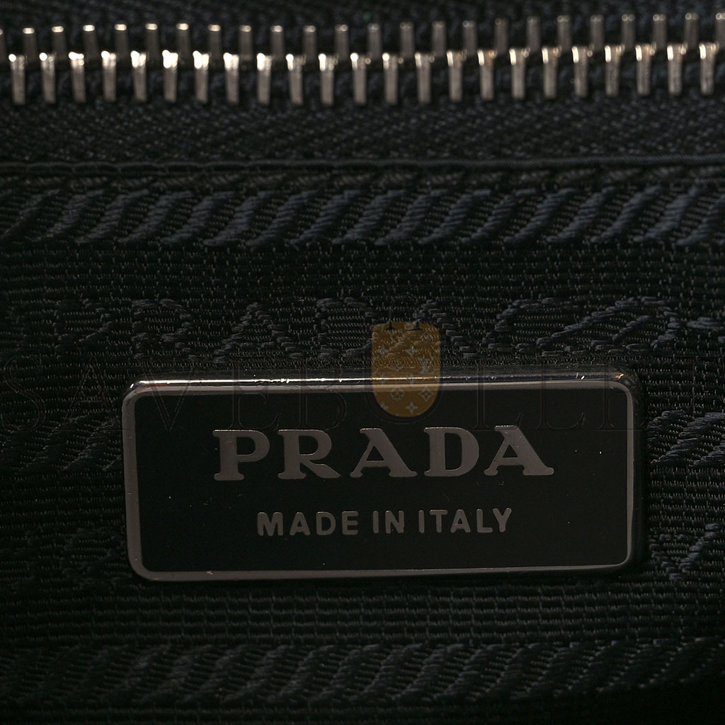 Pra*a vitello daino side pocket tote black (31*25*12cm)