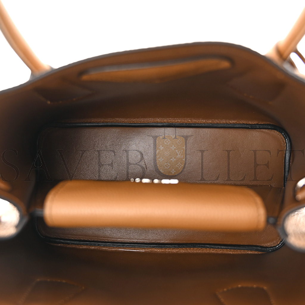 Pra*a vitello daino soft mini double bag caramel (25*18*10cm)