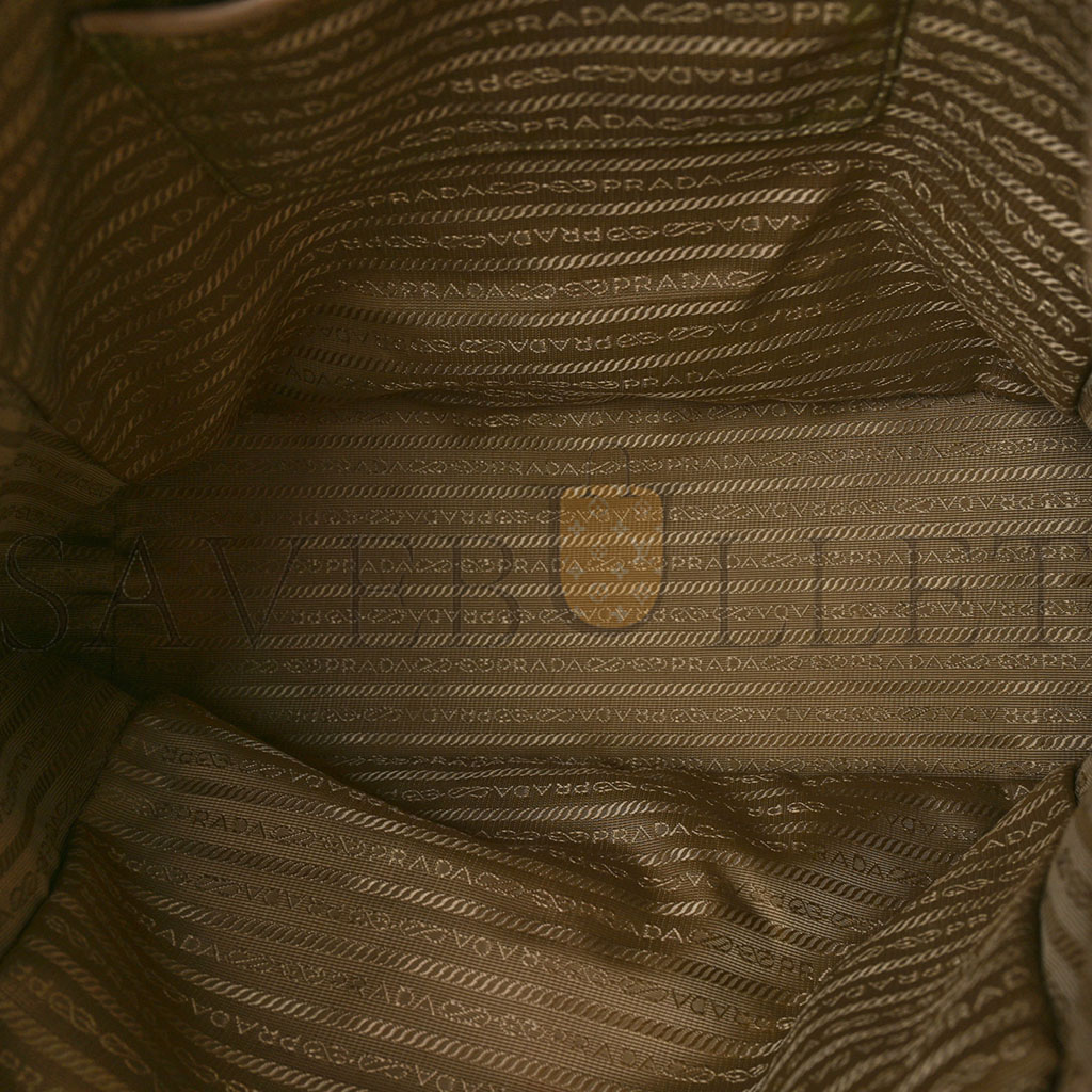 Pra*a vitello daino shoulder bag sabbia (34*29*14cm)