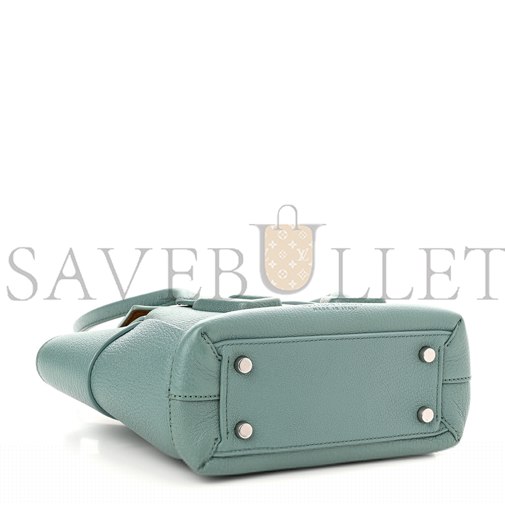 bo*te*ga Ve*ne*ta grained calfskin maxi intrecciato arco 33 blue (22*22*9cm)