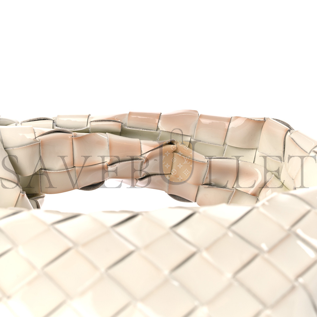 bo*te*ga Ve*ne*ta patent nappa intrecciato mini jodie white (24*12*8cm)