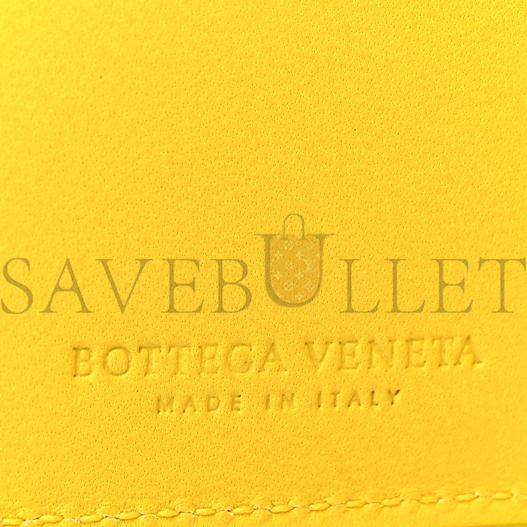 bo*te*ga Ve*ne*ta nappa maxi intrecciato bi fold wallet buttercup (11*10*2cm)