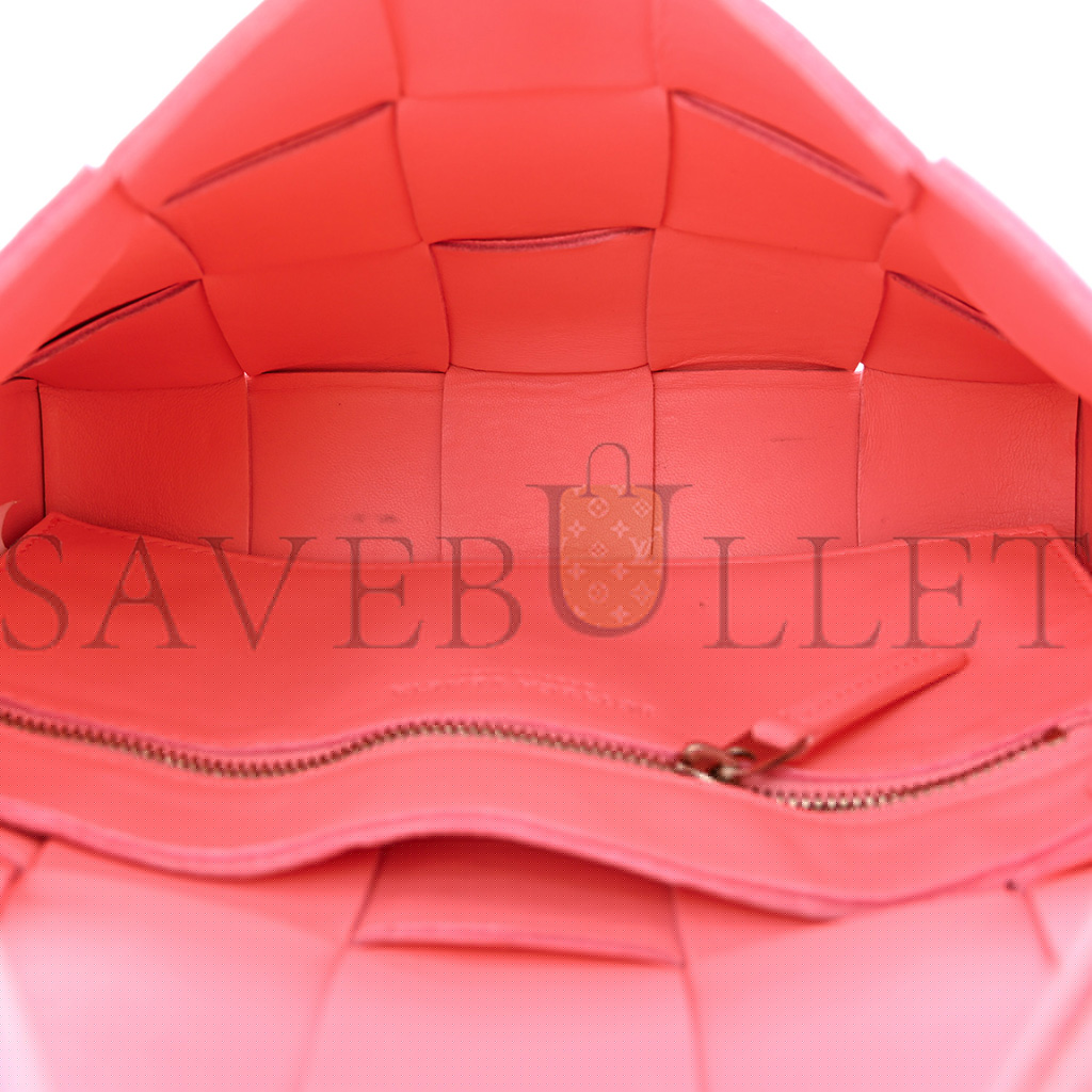 bo*te*ga Ve*ne*ta lambskin maxi intrecciato cassette crossbody bag pink (23*15*5.5cm)