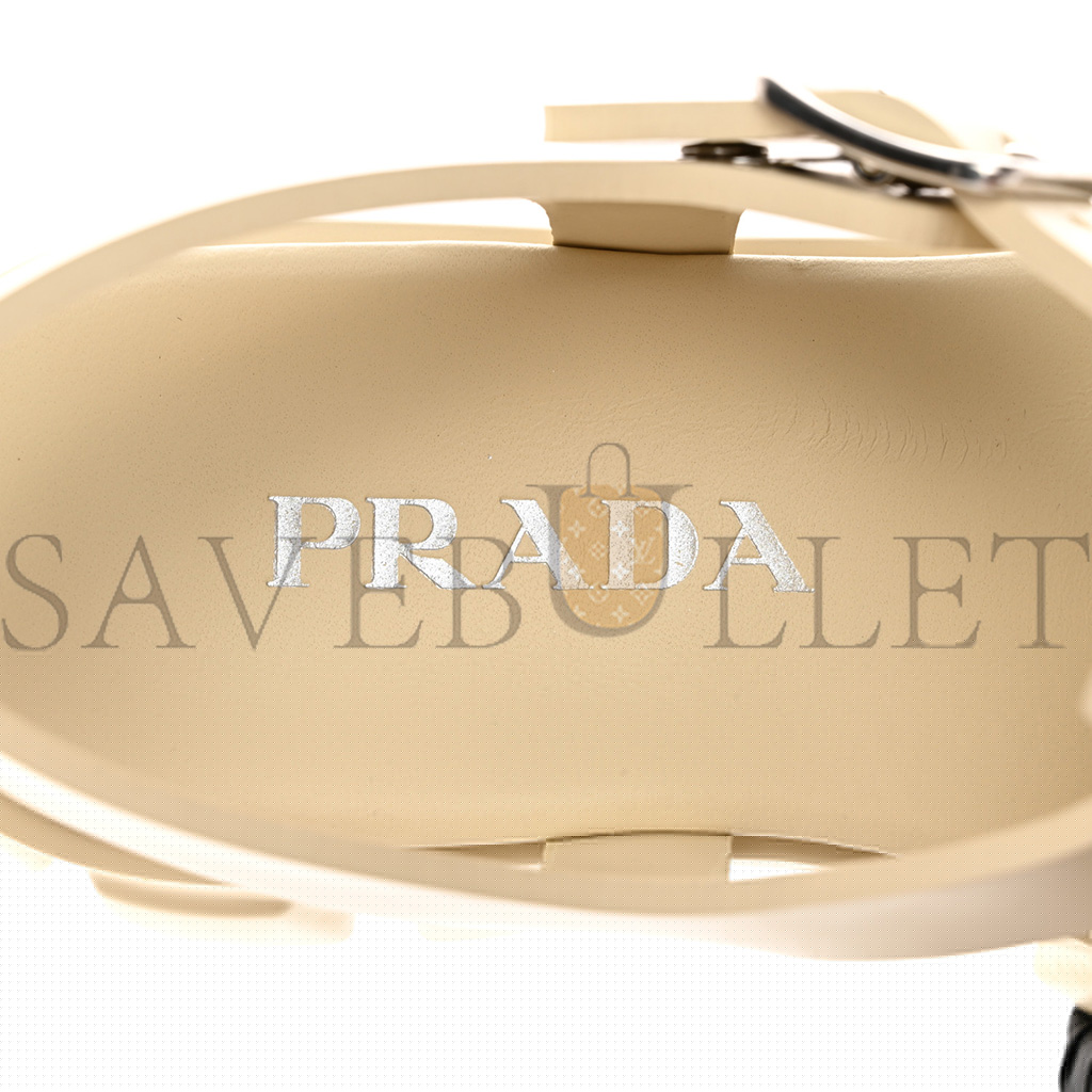 Pra*a foam rubber metal triangle logo monolith 55mm cage sandals 41 quarzo