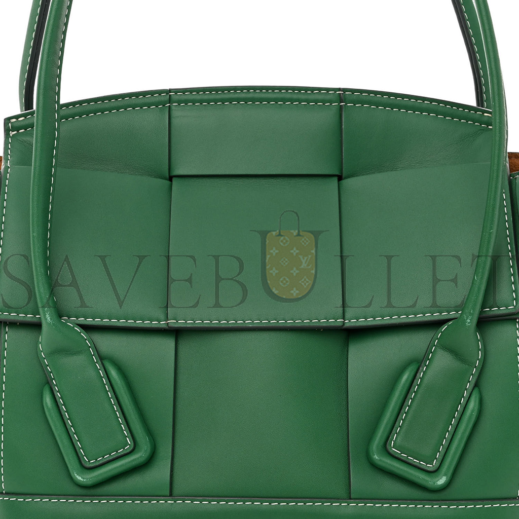 bo*te*ga Ve*ne*ta french calfskin maxi intrecciato arco 33 racing green (22*22*9cm)