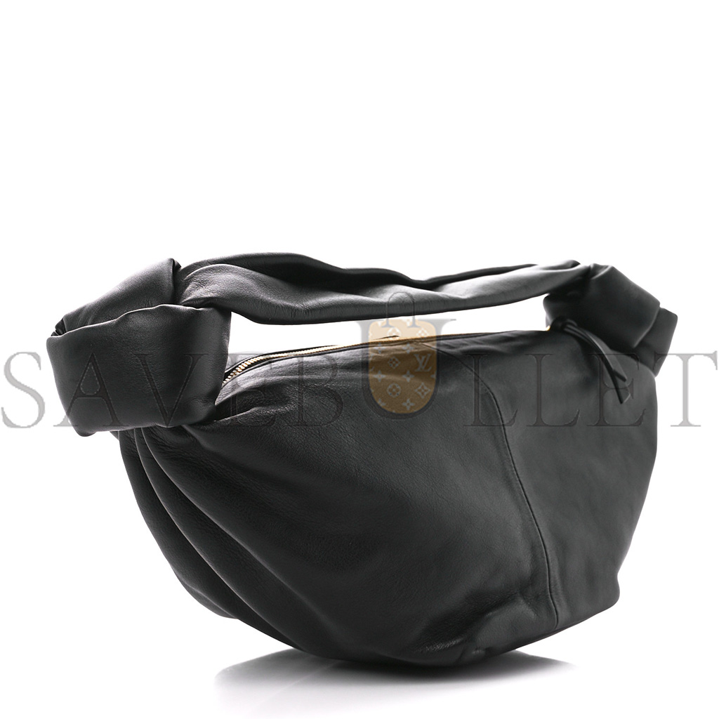 bo*te*ga Ve*ne*ta nappa mini double knot bag black (25*16*13cm)