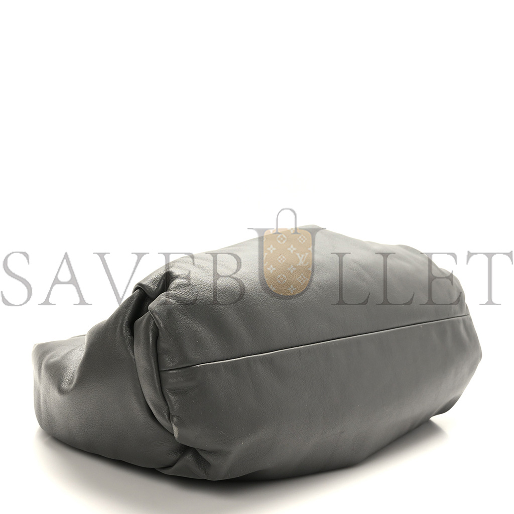 bo*te*ga Ve*ne*ta smooth butter calfskin small the shoulder pouch grey (39*22*15cm)