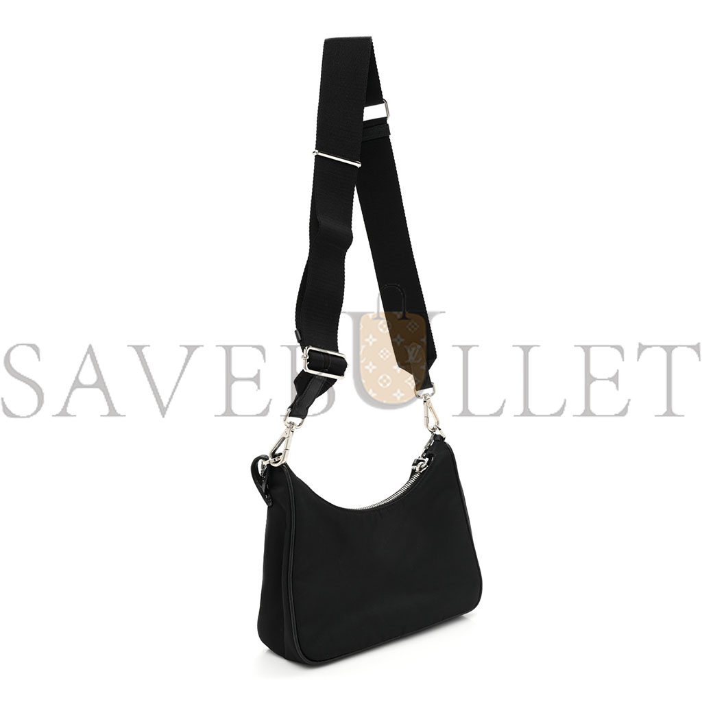 Pra*a nylon re-edition 2005 shoulder bag black (22*16*6cm)