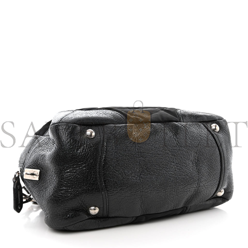Pra*a nylon quilted 24h satchel black (34*23*16cm)