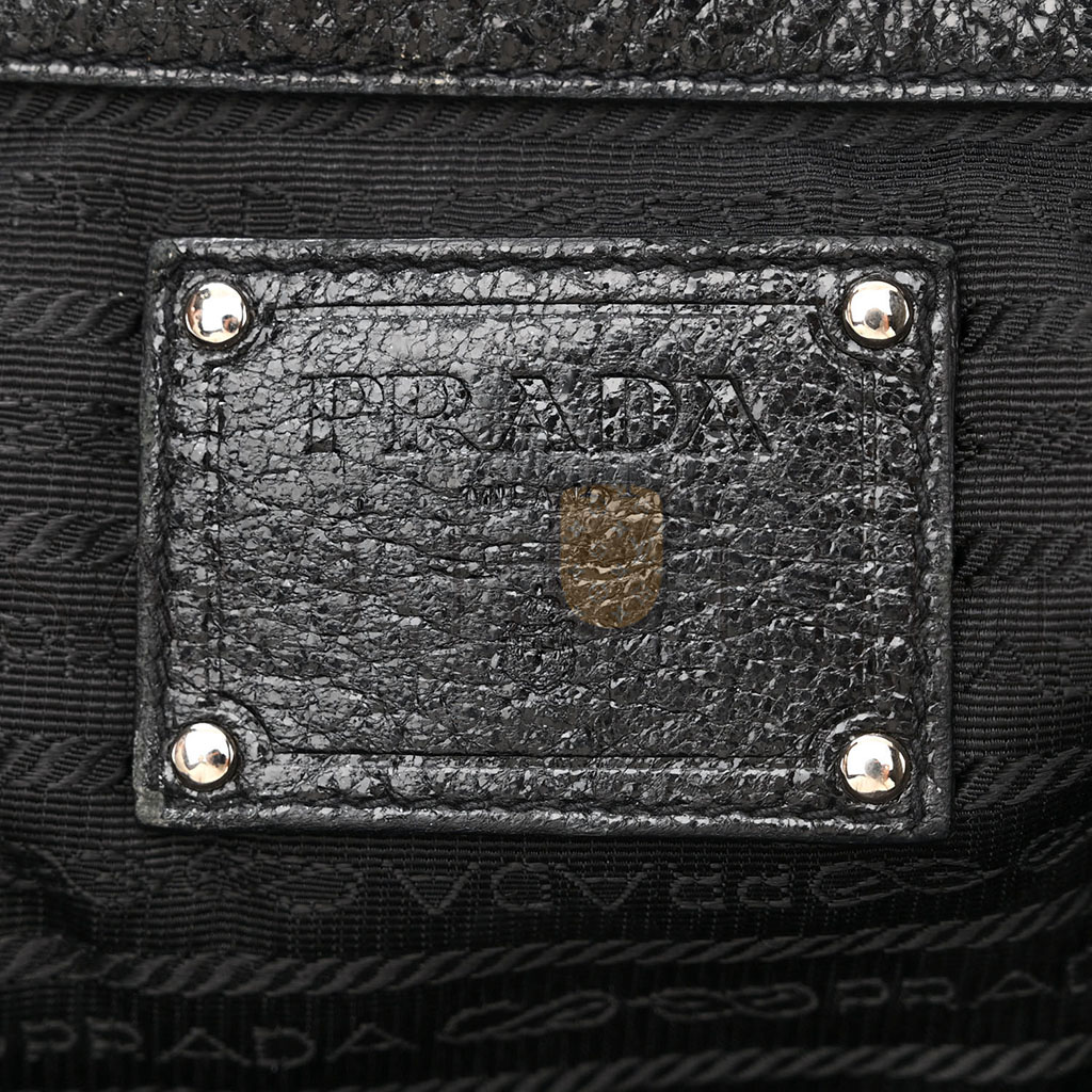 Pra*a nylon quilted 24h satchel black (34*23*16cm)