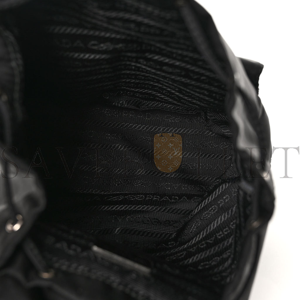 Pra*a nylon vela mini crossbody backpack black (18*17*8cm)