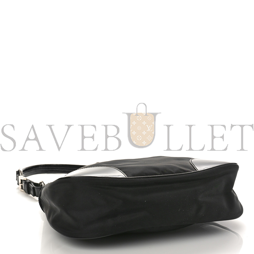 Pra*a tessuto nylon vitello hobo nero black (31*23*11cm)