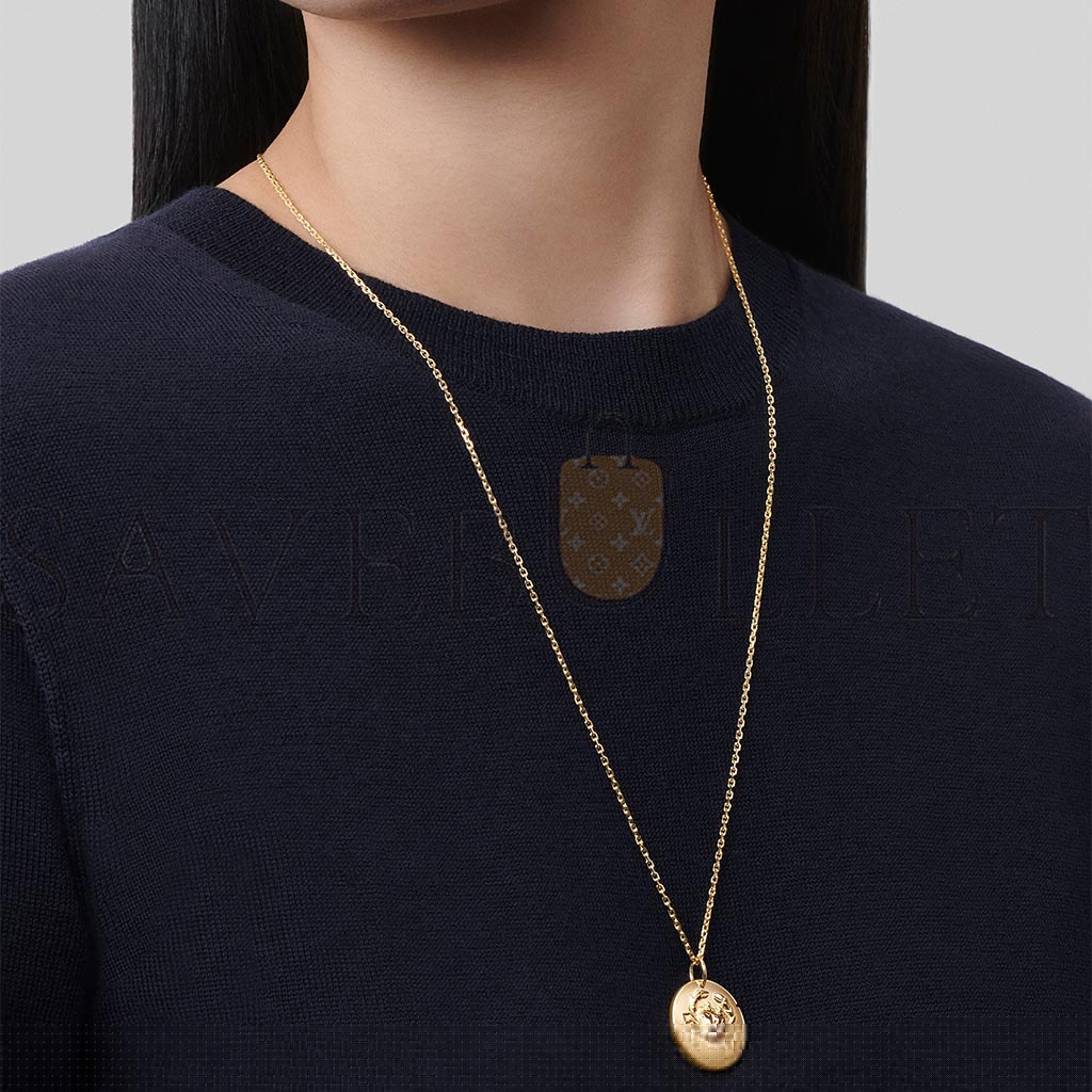 V*N CL*F arpels zodiaque medal cancri (cancer) - yellow gold vcarp7sx00