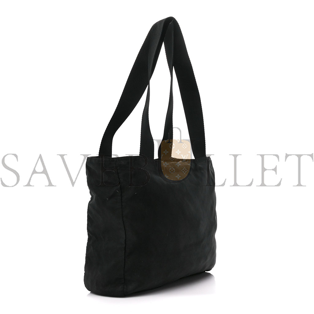 Pra*a tessuto nylon saffiano tote black (29*27*15cm)