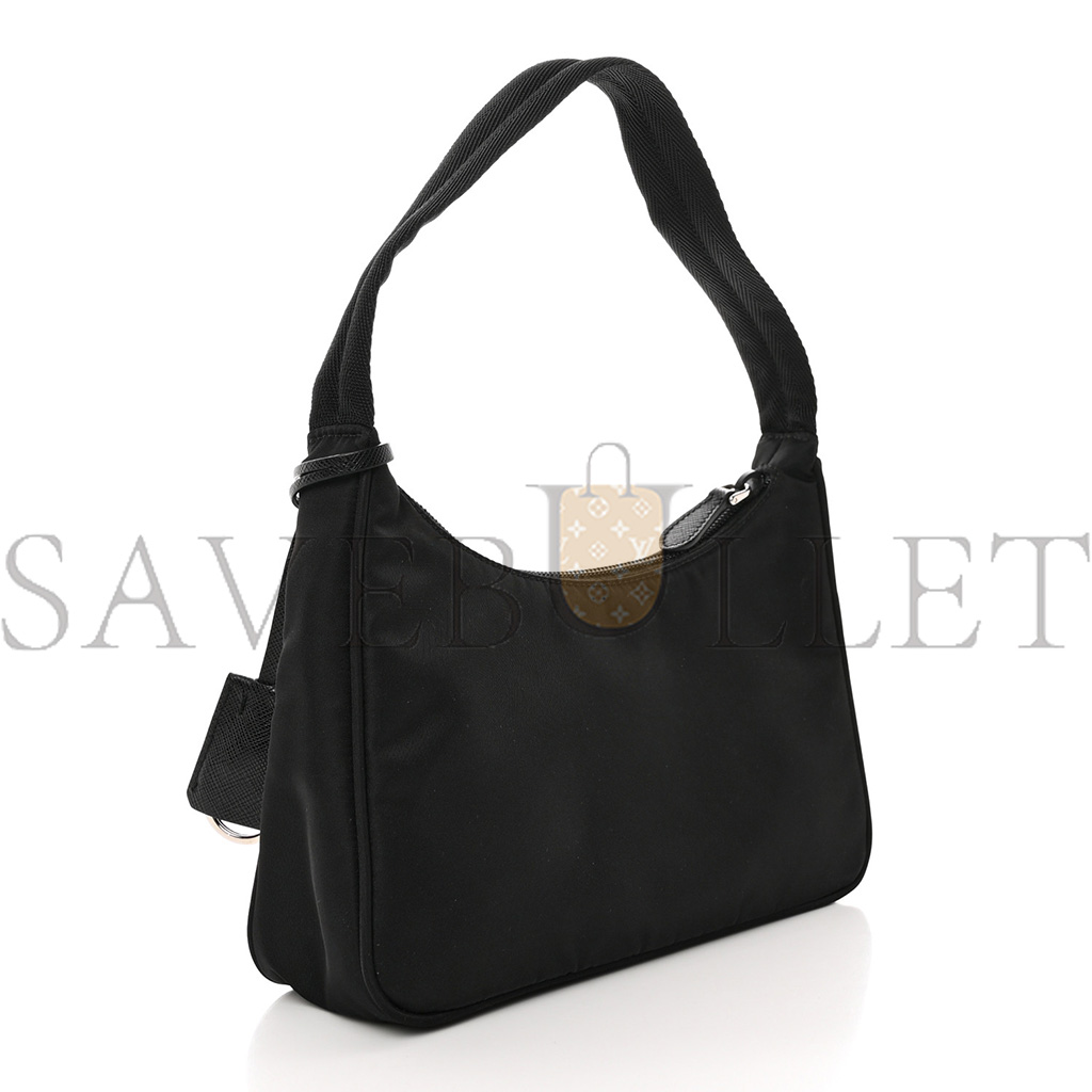 Pra*a tessuto nylon mini re-edition 2000 bag black (22*16*6cm)