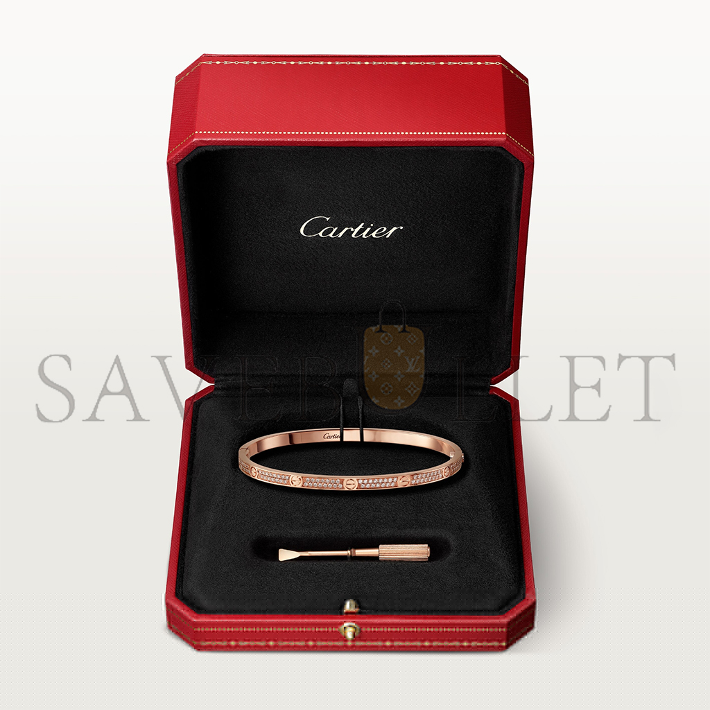 Ca*t*er love bracelet, small model, paved n6710717