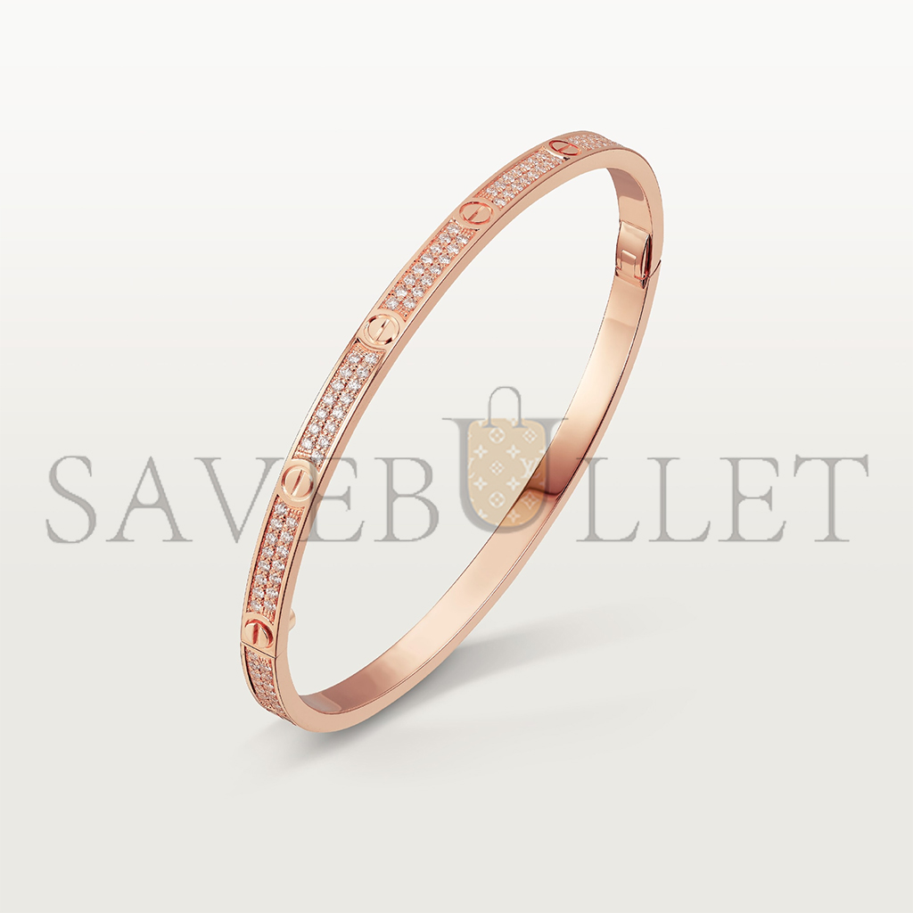 Ca*t*er love bracelet, small model, paved n6710717