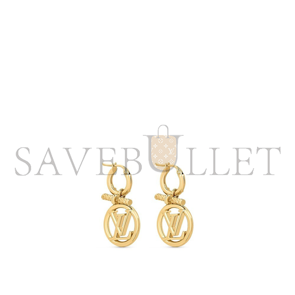l**is V*t*n earrings bookle dereille baby l**ise lv hoop gold gp m00613