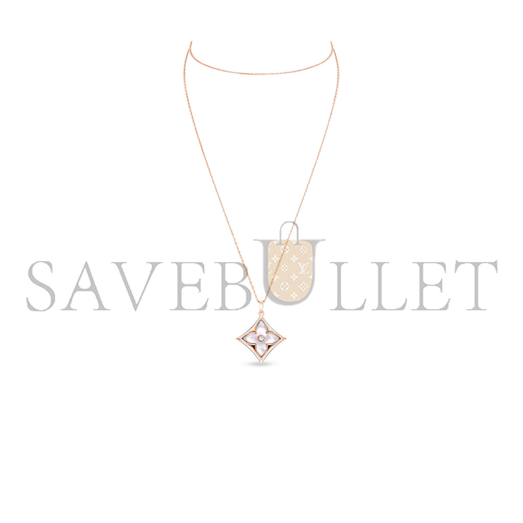 l**is v*t*n colour blossom xl medallion, pink gold, white mother-of-pearl and Di*m*nd q93896