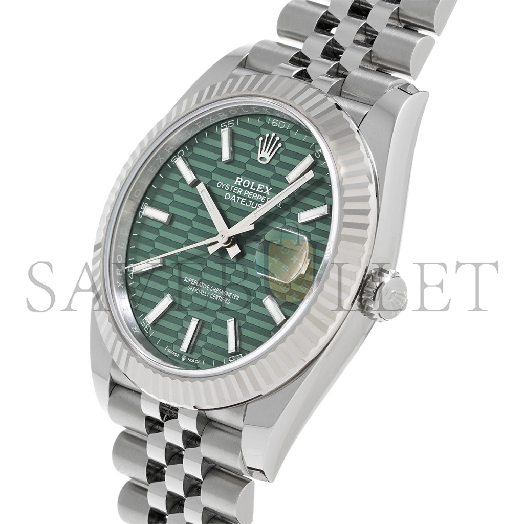 R*l*x datejust mint green 41mm watch 126334-0030