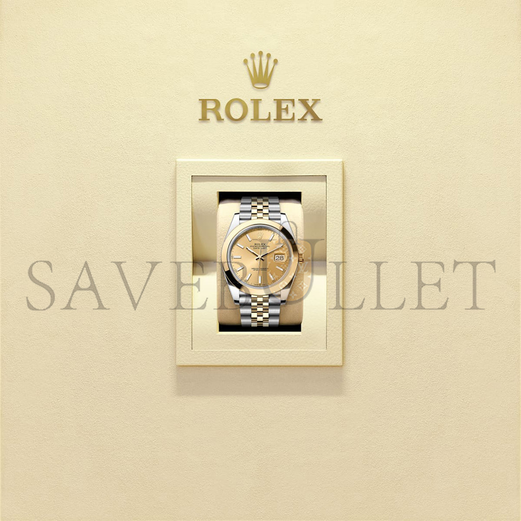 R*l*x datejust 41 oyster, 41 mm, oystersteel and yellow gold watch 126303-0010