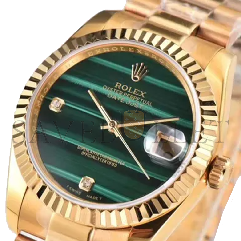 R*l*x datejust malachite dial mechanical watch 18238