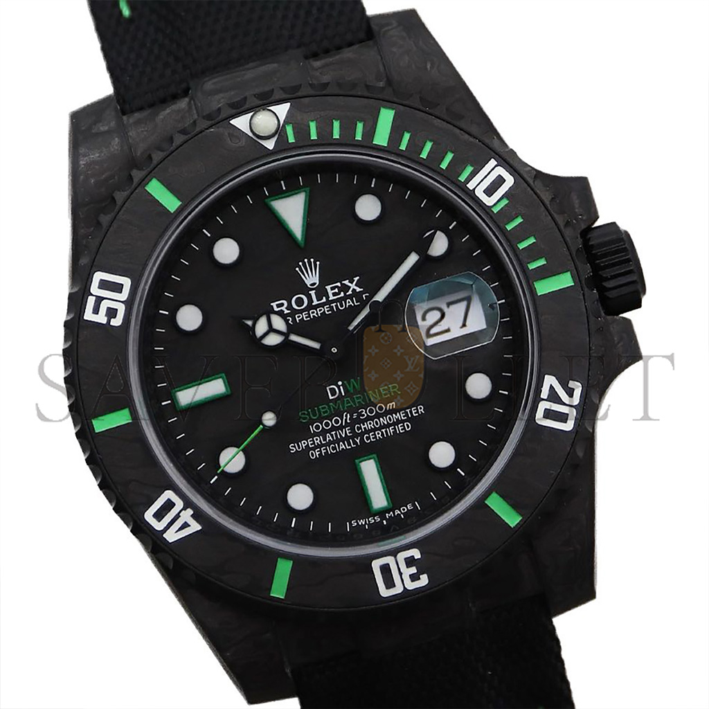 R*l*x submariner diw carbon green watch 116610