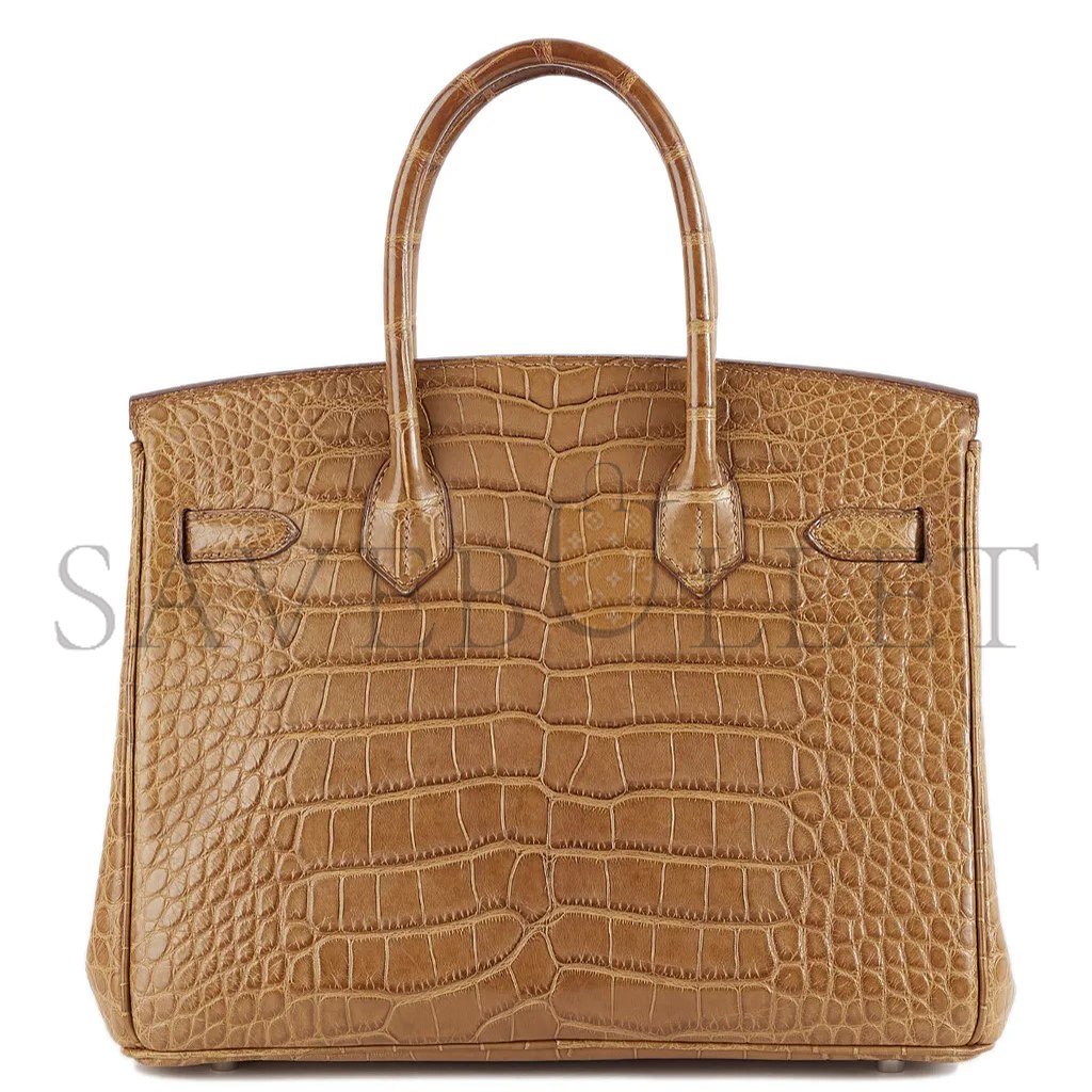 H**mes master birkin 30 matte alligator handbag 225472 (30*22*15cm)