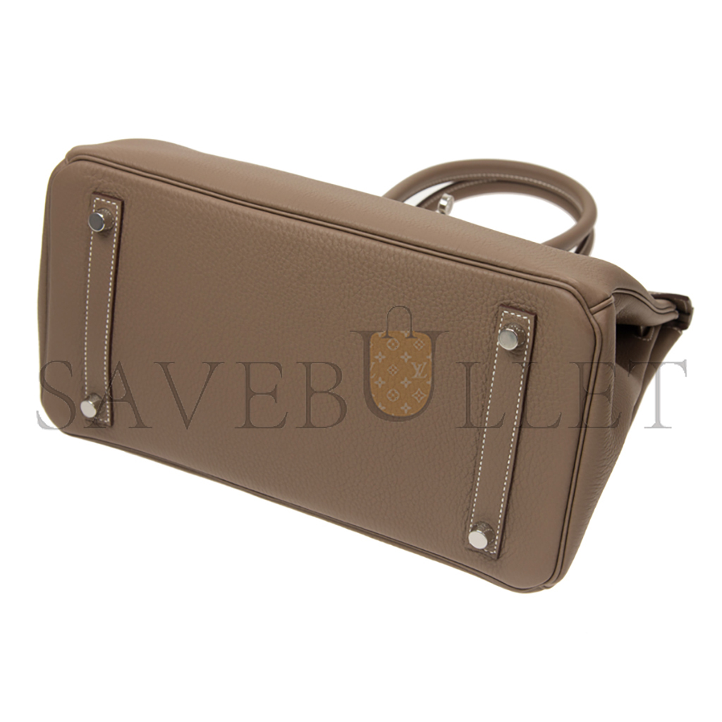 H**mes master birkin 30 elephant grey handbag bk3018tgss (30*23*15cm)