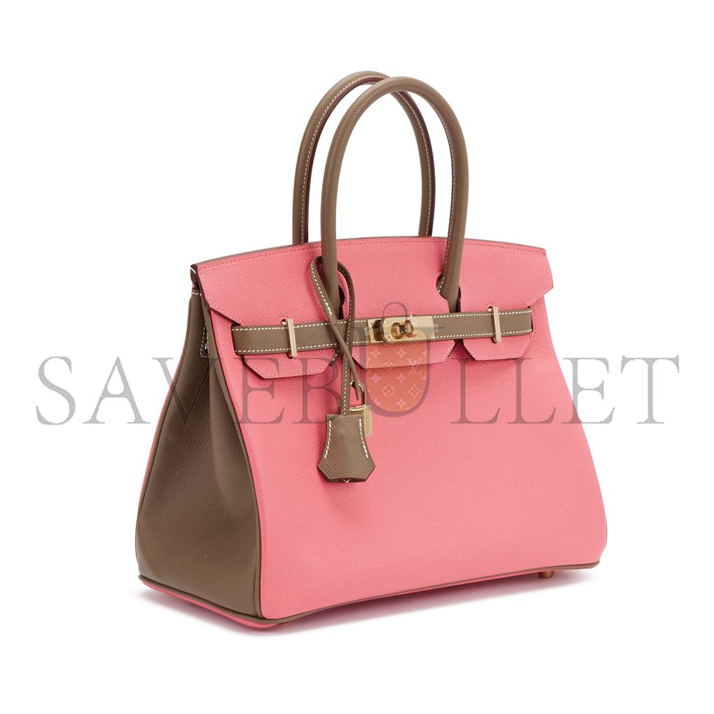 H**mes birkin 25 clemens leather milkshake powder windbreaker gray bk30e510epcz (25*20*13cm)