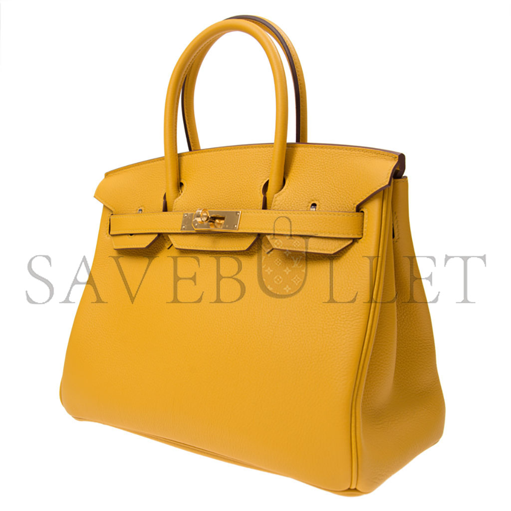 H**mes birkin 35 togo leather calfskin amber gold buckle bag bk309dtggp (35*28*18cm)
