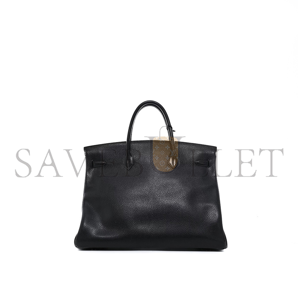 H**mes master birkin 40 togo leather black gold buckle ws3148 (40*30*21cm)