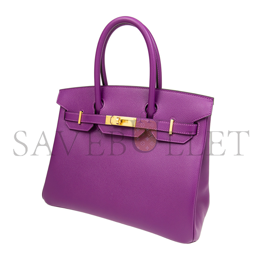 H**mes birkin 30 togo leather anemone purple gold buckle bag bk30p9epgp (30*23*15cm)