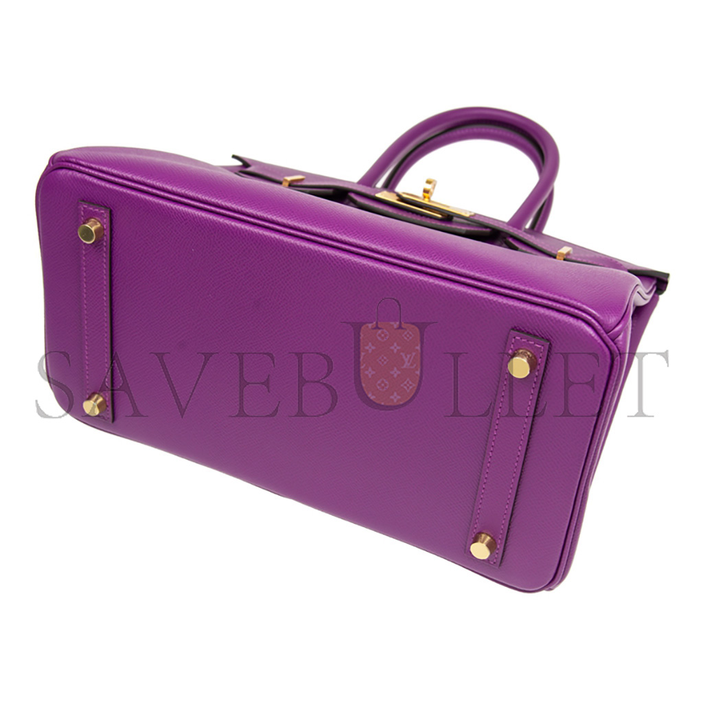 H**mes birkin 30 togo leather anemone purple gold buckle bag bk30p9epgp (30*23*15cm)