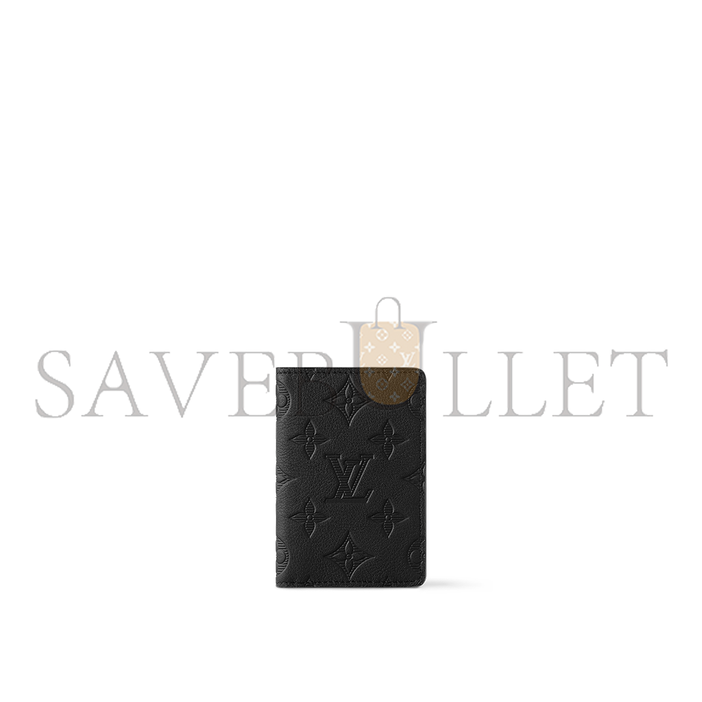 l**is V*t*n monogram shadow calfskin pocket organizer m62899 (11*7.5*1 cm)