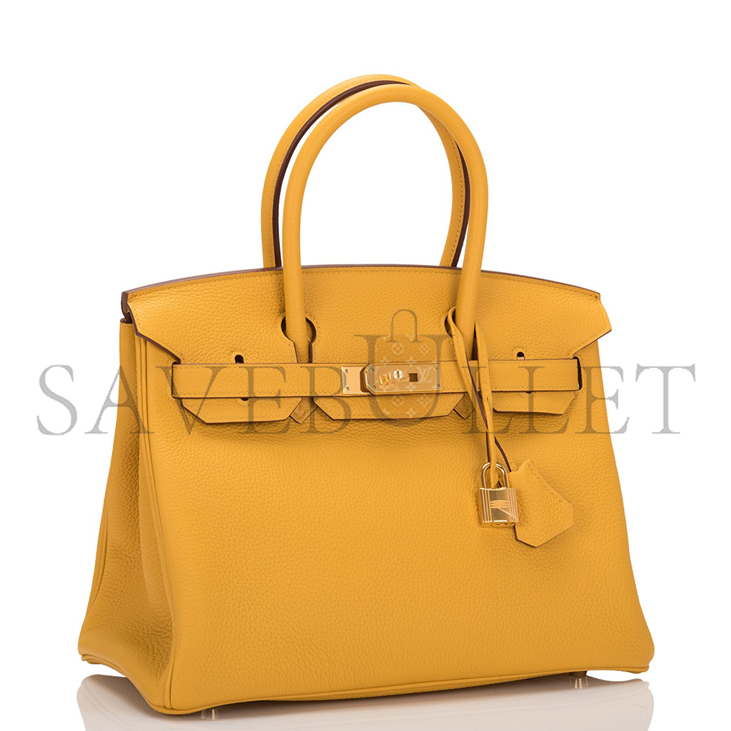 H**mes jaune ambre togo birkin 30 gold hardware 265380 (30*22*16cm)